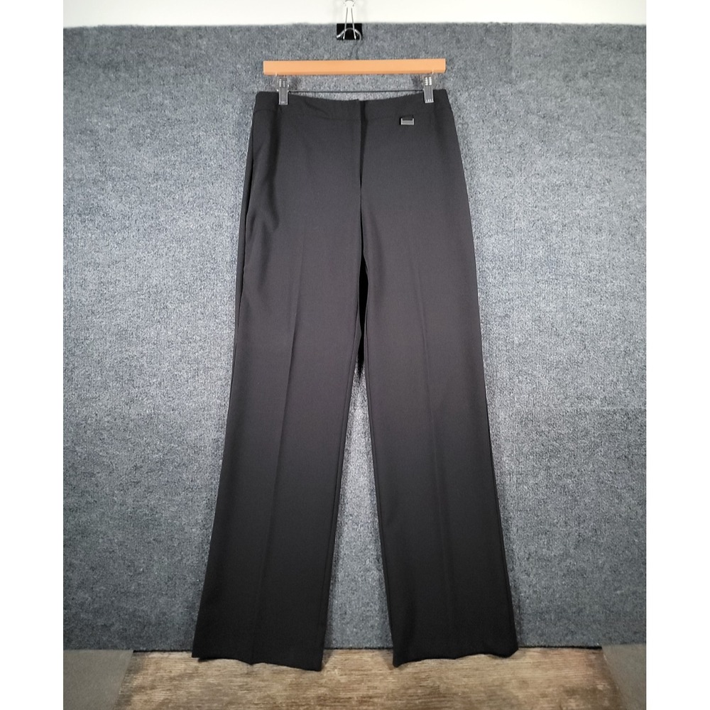 Tribal Dress Pants Womens Size 6 Black Wide Leg Pleated Pull On Casual Career